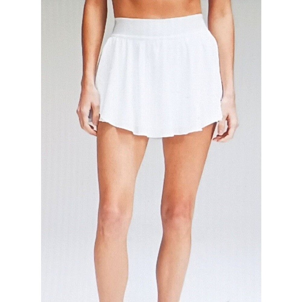 Lululemon Athletica Court Rival High Rise White Skirt Tennis Pickle Ball Sz 6